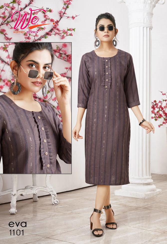 Eva By We 1101 To 1106 Designer Kurtis Catalog
